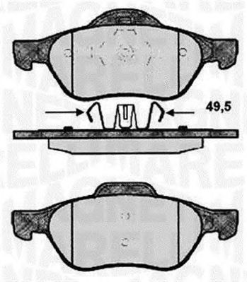 MAGNETI MARELLI 363916060572 -  Комплект тормозных колодок, дисковый тормоз